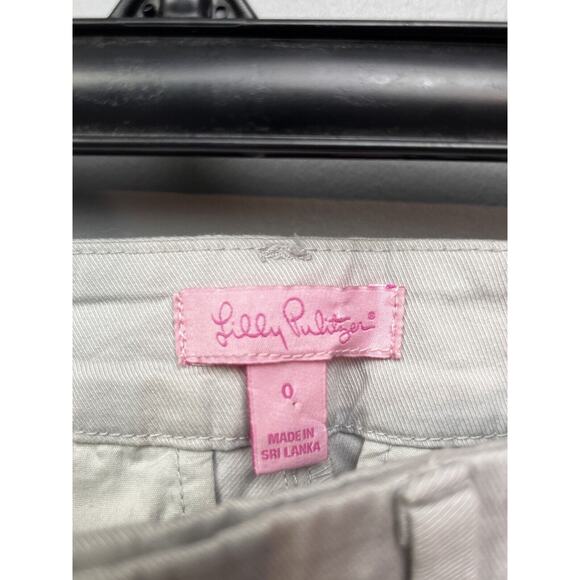 Lilly Pulitzer Pants Womens size‎ 0 Light Khaki Beige Stretch Trouser Basic - Picture 4 of 7